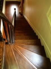 stair treads, refinish, polyurethane, hardwood