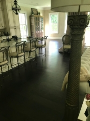 prefinished flooring, dark finish