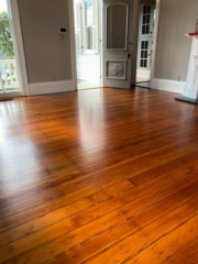 Refinished Red Heart of Pine Flooring