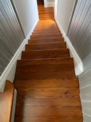 Refinished Red Heart of Pine Staircase
